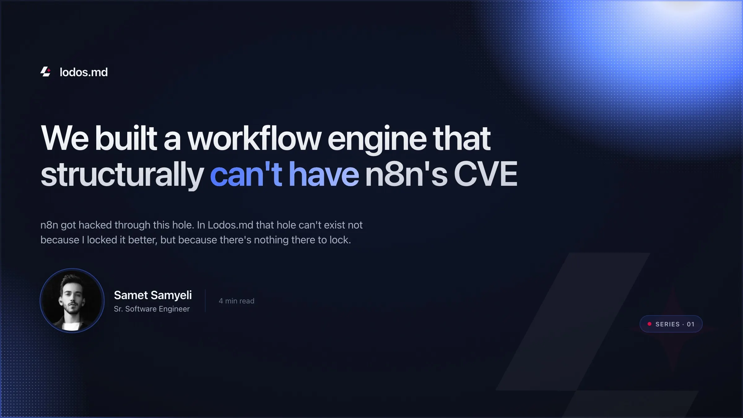 We Built a Workflow Engine That Can't Have n8n's CVE (1/5)